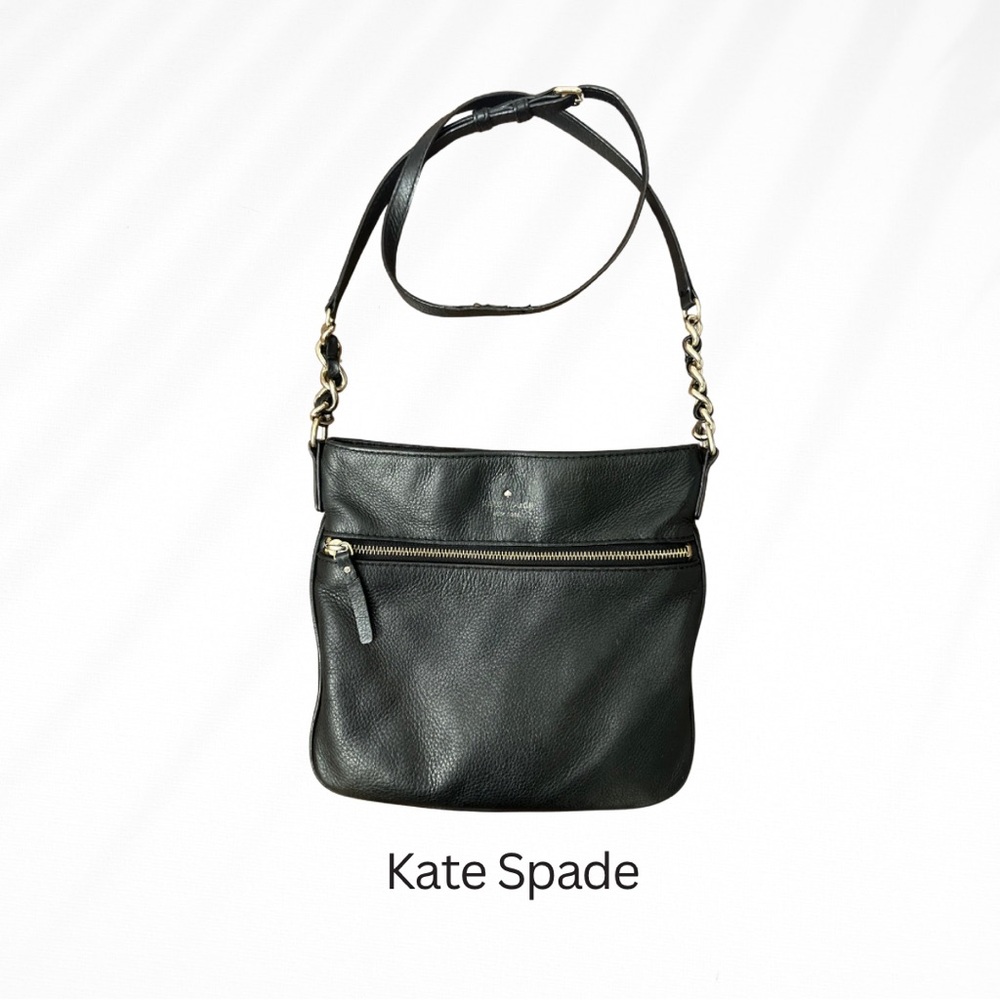Kate Spade Black Leather Crossbody Bag - Picture 1 of 15